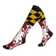 thumbnail image 2 of Maryland Flag Compression Socks Circulation Running Athletic Sports for Women Men, 2 of 8