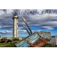 thumbnail image 1 of Guantanamo Bay, Cuba, Lighthouse and Broken Ship (36x54 Giclee Gallery Art Print, Vivid Textured Wall Decor), 1 of 3