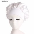 thumbnail image 1 of [Quk] Gorra De Pelo De Noche De Satén Para Dormir , Sombrero Sólido Gorro Unisex Para El Cuidado Del Sueño , COD, 1 of 2