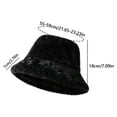 thumbnail image 2 of Luxalzxs Winter Warm Bucket Hat Faux Fur Fluffy Fisherman Cap for Women Solid Color Thickened Basin Hat, 2 of 4