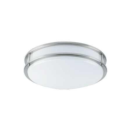 

Xtricity - Ceiling Light with Integrated LEDs 12 Diameter From the Milano Collection Nickel