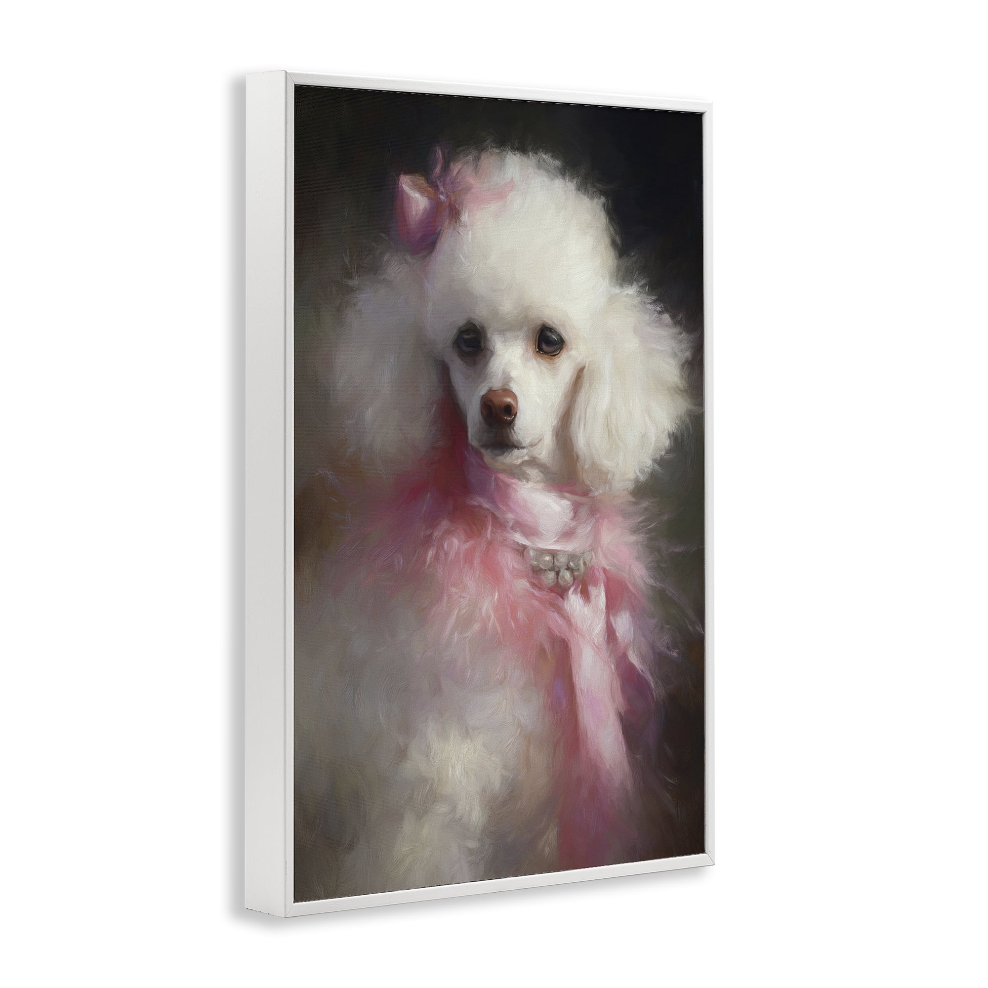 Stupell Industries Just A Girl Who Loves Pink White Framed Giclee Art, design by Tina LeCour