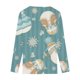 thumbnail image 4 of Pntutb Casual Mujer Cuello en V Verano Sexy Gradiente Estampado Regular Mujer Manga larga top Pntutb Pntutb-468, 4 of 5