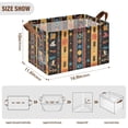 thumbnail image 7 of Yayeee Foldable Storage Basket for Shelves with Handles Set of 2 Waterproof Cloth Bins, Orange Geometric, 7 of 7