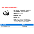 thumbnail image 2 of Left Mirror - Compatible with 2010 - 2013 INFINITI G37 Convertible 2011 2012, 2 of 2