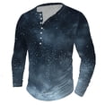 thumbnail image 1 of FAIWAD Plus Size Tops for Men Long Sleeve Button Pullover Casual Slim Comfy Basic Stretch Workout Shirts, 1 of 4