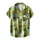 thumbnail image 1 of Camisas Vaqueras Para Hombre XXL Camiseta de manga corta con botones de solapa y estampado hawaiano informal a la moda de verano para hombre (Green, XL), 1 of 7