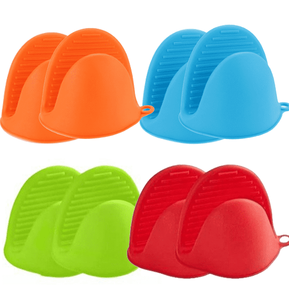 4 Pairs Silicone Cooking Pinch Grips Oven Mitts Potholder for Kitchen Cooking & Baking