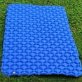 thumbnail image 3 of Tignapoo Portable Inflatable TPU Camping Mattress - Thickened Moisture-Proof Sleeping Pad for Tents, Soft and Foldable Picnic Mat with Air Pump, Dimensions 1950x1200x60mm, Deep Blue Color, 3 of 6
