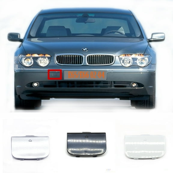 Trimla Front Tow Cover for 02-04 BMW 7 series E65 E66 Fit 730d 730i 735i 740d 745i 760i 730Li 735Li 745Li 760Li 2002 2003 2004 bumper Towing Hook Eye Cap 51117042702