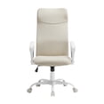thumbnail image 2 of SONGMICS Silla de Oficina, Giratoria Ergonómica, Escritorio, Altura Ajustable e Inclinable, Asiento Tapizado, Carga de 120 kg, Beige Capuchino MOBN034K01, 2 of 8