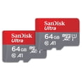 thumbnail image 1 of Tarjeta de memoria SanDisk Ultra microSDXC de 64 GB, paquete de 2 con adaptador, 1 of 6