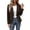 Coffee, variant on Faux Suede Jackets for Women Long Sleeve Lapel Draped Open Front Cardigan Dressy Casual Work Blazer Outwear Trendy Fall Clothes S