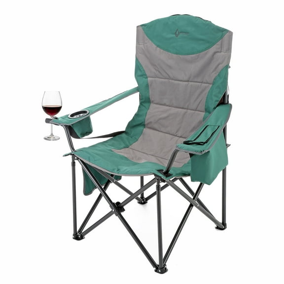 ARROWHEAD OUTDOOR XXL Folding Padded Camping Chair, Green