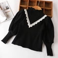 thumbnail image 4 of DJDLJWCJ Girls Long Sleeve Shirt Kids Soft Solid Basic Tops Fall Casual Shirt Black Size 2T, 4 of 6