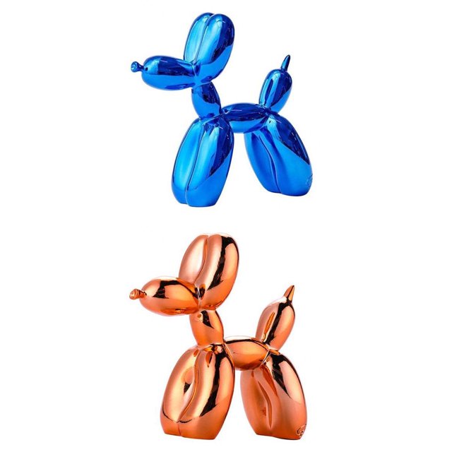 Perros con Globos de Resina,Estatuilla de animal de perro globo,Estatua de perro de resina,perro globo,Adorno de perro con globo,Estatuilla de animales en miniatura,Mini escultura de Gloria Perros con Globos de Resina