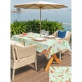 thumbnail image 4 of Easter Eggs Outdoor Tablecloth - 52x70 Inch Rectangle Dining Table Cover, Carrots Spring Daisy Botanical Rustic Green Waterproof Outdoor Table Cloth with Umbrella Hole & Zipper for Picnic/Patio/Party, 4 of 7