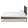 thumbnail image 3 of Baxton Studio Diantha Classic and Traditional Dark Grey Fabric Upholstered and Walnut Brown Finished Wood Full Size Platform Bed, 3 of 11