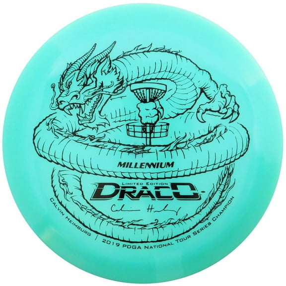 Millennium Limited Edition Calvin Heimburg Lunar Color Glow Quantum Draco Distance Driver Golf Disc [Colors may vary]