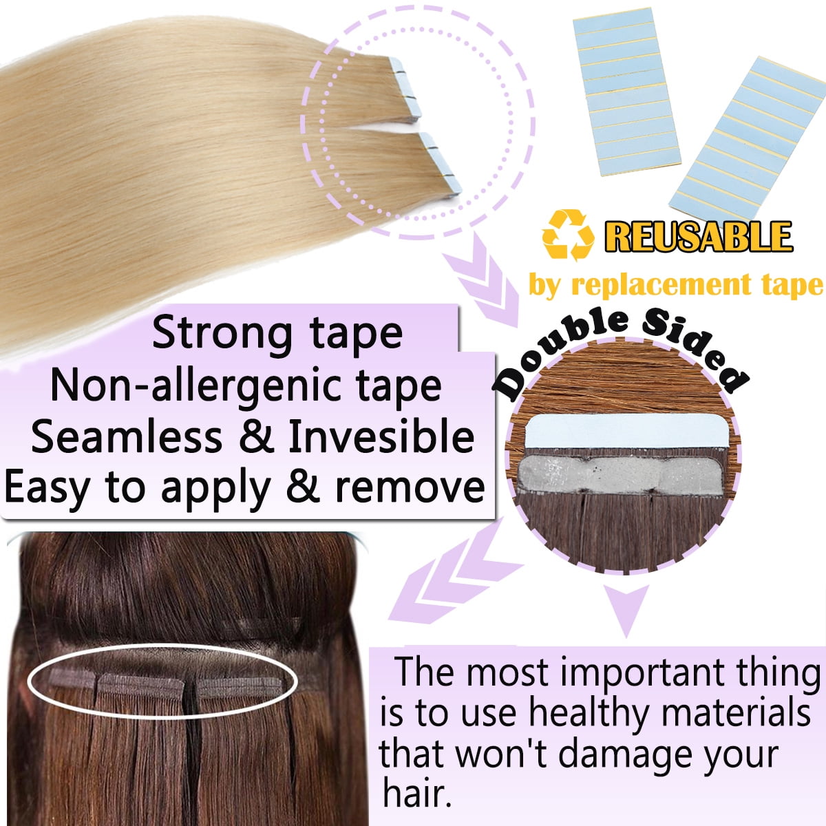 HAIRRO 18Inch Tape In Hair Extensions Human Hair Chocolate Brown to Caramel Brown 100% Remy Human Hair Extensions Real Human Hair Soft Thick To End 100g/Pack 40pcs Seamless Weft（ #4p27 ）