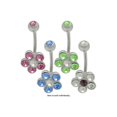 thumbnail image 1 of Cz Gem Flower Navel Ring, 1 of 9