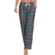 thumbnail image 5 of ShomPort Plaid Pajama Pants Casual Wide Leg Plaid Pants Comfy Lounge Sleep Pjs Pants with Drawstring and Pockets, 5 of 8
