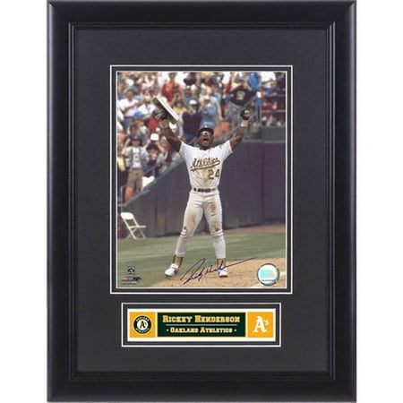MLB - Rickey Henderson - Stolen Base King - Framed Autographed 8x10 Photograph