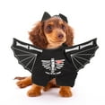 thumbnail image 3 of OULII Pet Costume 1Pcs Bat Shaped  Outfit for Dogs in Black Polyester for Festive Use, 3 of 8