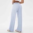 thumbnail image 6 of hoksml Women's Waffle Knit Wide Leg Pants, Pull-On Lounge Trousers with Elastic Waist and Side Pockets, 6 of 6
