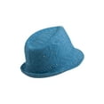 thumbnail image 4 of Top Headwear Womens Glitter Sparkle Fedora Hat - Turquoise, 4 of 4
