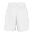 thumbnail image 4 of GZWYHT Shorts for Women Summer Shorts for Women Organic Cotton Stretch Drawstring Short, Womens SweatShorts, Walking Shorts Lounge Shorts Women Flowy Pants White XL, 4 of 4