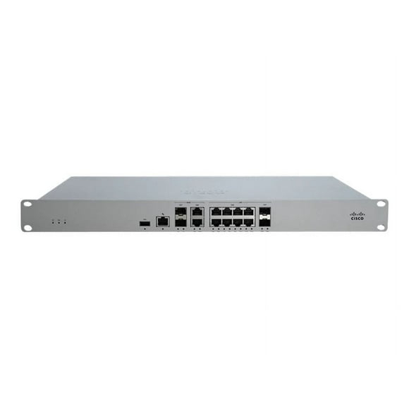 Meraki MX85 Network Security/Firewall Appliance - 10 Port - 1000Base-T, 1000Base-X - Gigabit Ethernet - 9 x RJ-45 - 4 Total Expansion Slots - 1U - Rack-mountable