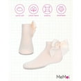 thumbnail image 6 of MeMoi Girls Bow-on-Back Cotton-Rich Anklet Sock - Girls - Female, 2, Pink, 6 of 7