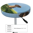 thumbnail image 2 of Elephant Dog Sitting Under The Rainbow Round Bar Stool Seat Covers, Elastic Round Chair Cover Stool Seat Slipcover Bar Stool Cushions Round Pad for 12-14 inch, 2 of 5