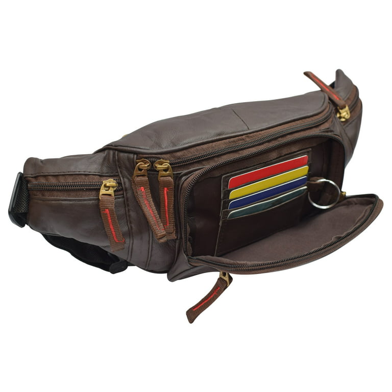 Classic Fanny Pack with Bottle Holder & Organizer #FP1664K - Jamin Leather®