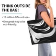thumbnail image 2 of Balery Abstract Black White Swirls Bolsa Tote Estilo Estético con Cremalleras, Bolsa de Hombro, Bolsa de Compras Grande y Plegable, 2 of 8