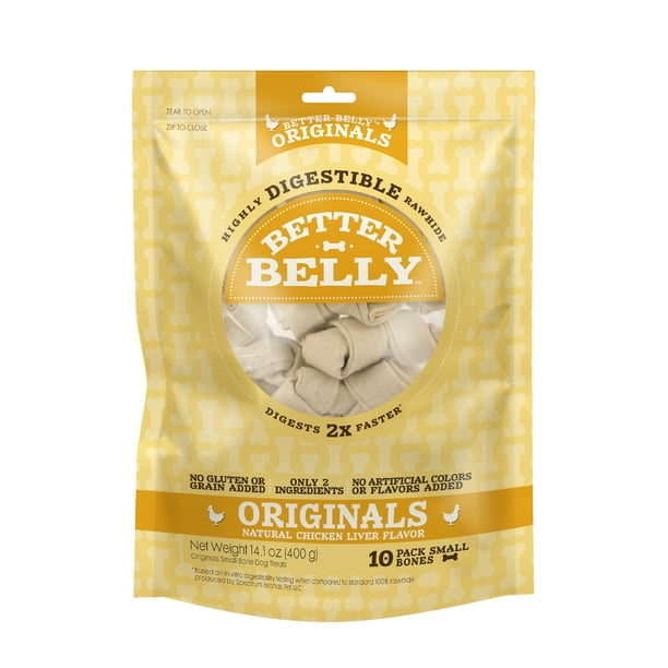 Better Belly Originals Natural Chicken Liver Flavor Small Bones 10