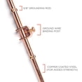 thumbnail image 3 of THE CIMPLE CO - 4ft Copper Grounding Rod 3/8 inches dia with Pre-Installed Ground Rod Clamp, Ten, 3 of 9