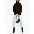 thumbnail image 3 of FOCUSNORM Chandail à Col Roulé Ample pour Femmes, Couleur Unie, Manches Longues, Pulls d'Automne et d'Hiver, Tricot Chaud, Mode Urbaine, 3 of 8