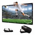 thumbnail image 1 of NIERBO 200 Inch Canvas Projection Screen, High Definition, 160 Wide Viewing Angle, Front & Rear Projection, White, for Home Theater, Outdoor Indoor Use, 1 of 4