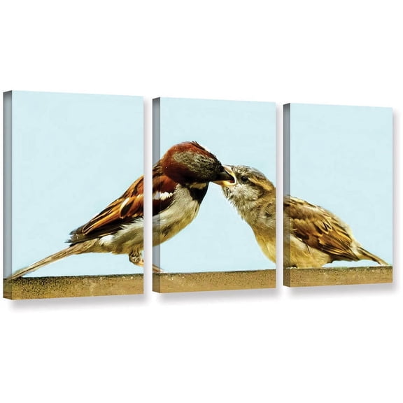 ArtWall Lindsey Janich "Feeding 1" 3-Piece Gallery-Wrapped Canvas Set