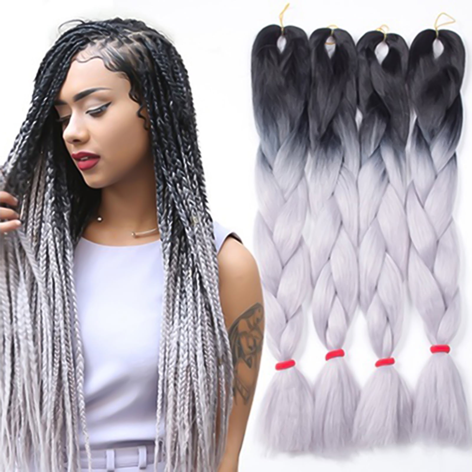 Flm Wig Gradient African Blackman Braid Cosplay Supplies Plaited Extension Long Faux Hair for Ladies Flm Wig Gradient African Blackman Braid Cosplay Supplies Plaited Extension Long Faux Hair for Ladies