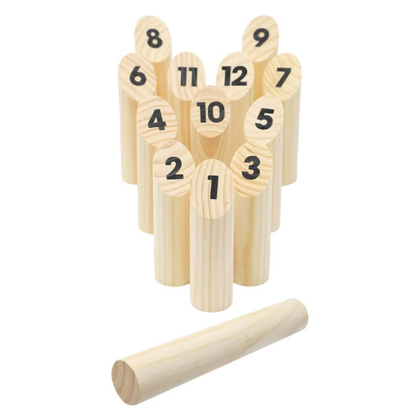 Wooden Numbered Block Tossing Game Throw Bowling Throwing Scatter