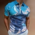thumbnail image 2 of Ice Dragon Men Zipper T-shirt Summer Casual Short Sleeve T-shirt Top, 2 of 7