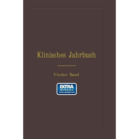 Klinisches Jahrbuch: Vierter Band, (Paperback)