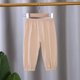 thumbnail image 4 of Odeerbi 6M-6Y Niñas Algodón Lino Pantalones Recortados Verano Casual Linterna Pantalones Color Sólido Pantalones Transpirable, 4 of 9