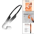 thumbnail image 4 of Auriculares de conducción de aire 5.0 impermeables con micrófono perfecl color degradado gris, 4 of 8