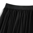 thumbnail image 5 of qolati Women's Mesh Mini Skirts Elastic High Waist Layered Tulle A-Line Skirt Cute Pleated Flowy Wedding Party Skating Skirt, 5 of 5