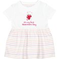 thumbnail image 3 of Inktastic It's My First Valentine's Day Girls Baby Dress, 3 of 5