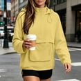 thumbnail image 5 of QIYAGBSA Half Zip Windbreaker for Women Hooded Pullover Kangaroo Pocket Drawstring Hem Lightweight Long Sleeve Anorak Jacket for Outdoor Runs and Weekend Wear, 5 of 9